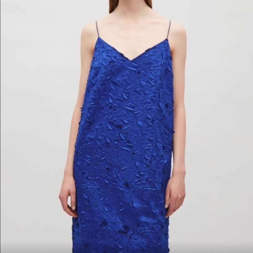 Amazing COS mini dress with blue appliqué